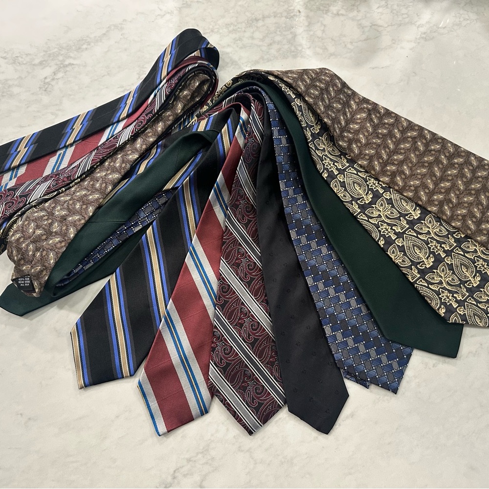 Elegant Men's Silk Tie Collection - Multicolor